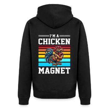 Poulets Poulets - Veste à capuche bio Premium Unisexe - noir - Dos - Nico (187cm)