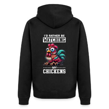 Poulets Poulets - Veste à capuche bio Premium Unisexe - noir - Dos - Nico (187cm)