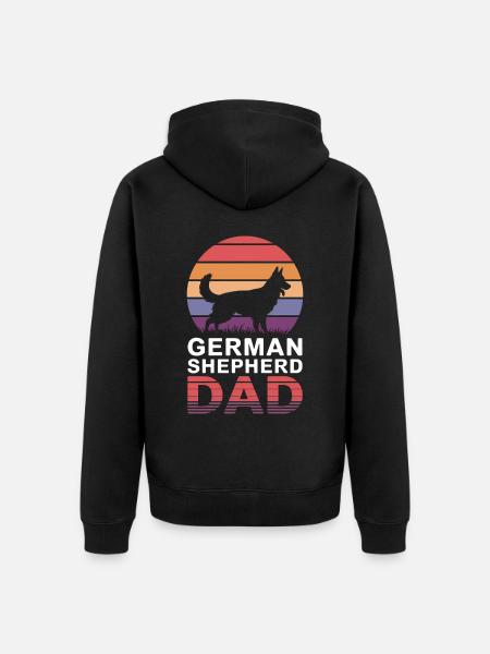 Deutscher Schäferhund Spruch Schäferhund Geschenk - Unisex Premium Bio Zip Hoodie - Schwarz