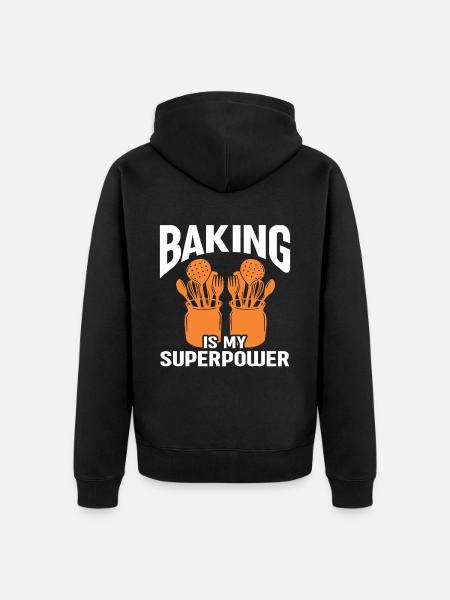Baking Bakery Baker - Unisex Premium Organic Zip Hoodie - black