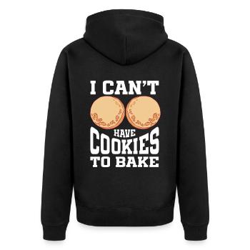 Baking Bakery Baker - Unisex Premium Bio Zip Hoodie - Schwarz - Hinten - Nico (187cm)