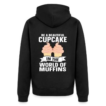 Baking Bakery Baker - Unisex Premium Organic Zip Hoodie - black - Back - Nico (187cm)