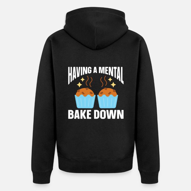 Baking Bakery Baker - Unisex Premium Bio Zip Hoodie - Schwarz