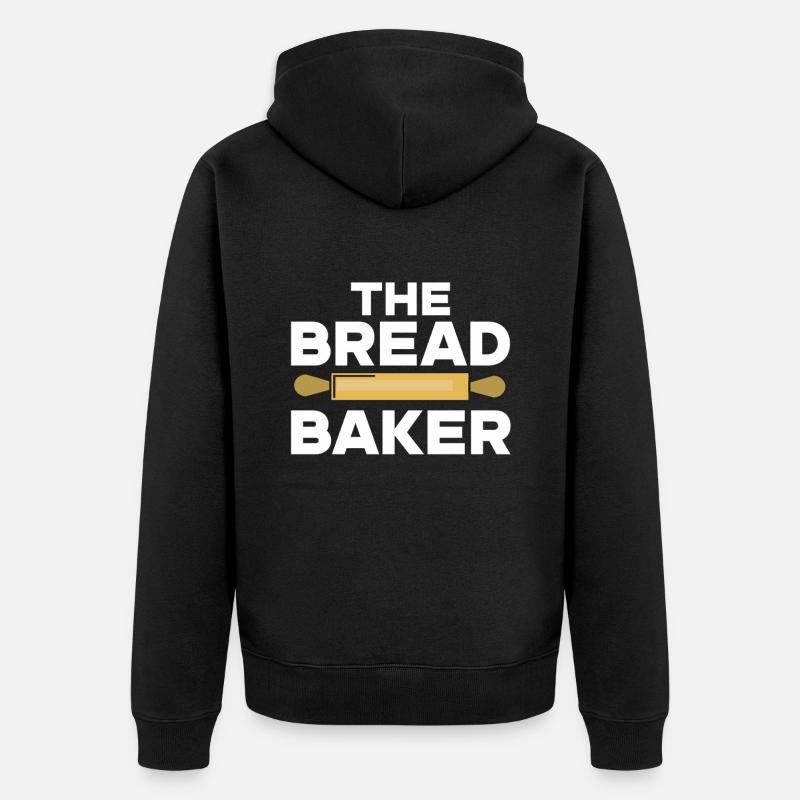 Baking Bakery Baker - Unisex Premium Bio Zip Hoodie - Schwarz