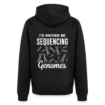 Test ADN génétique Crispr Microbiology - Veste à capuche bio Premium Unisexe - noir - Dos - Nico (187cm)