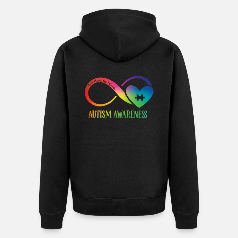 Autismus - Unisex Premium Bio Zip Hoodie - Schwarz