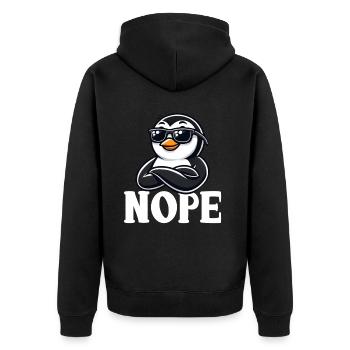 Pingouins Oiseau Amoureux des Pingouins Passionné - Veste à capuche bio Premium Unisexe - noir - Dos - Nico (187cm)
