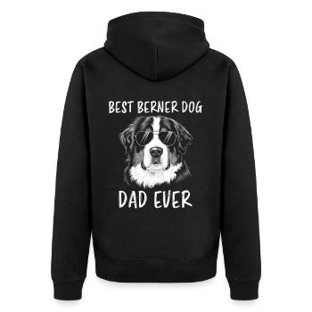 Bouvier bernois Dicton bouvier bernois - Veste à capuche bio Premium Unisexe - noir - Dos - Nico (187cm)