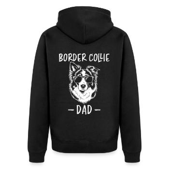 Border Collie disant drôle Border Collie cadeau - Veste à capuche bio Premium Unisexe - noir - Dos - Nico (187cm)