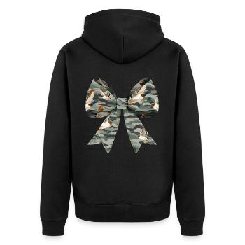 Coquette Arc Canard Chasse Chasseur Camouflage Ruban - Veste à capuche bio Premium Unisexe - noir - Dos - Nico (187cm)