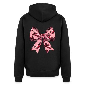 Coquette Bow Go Kart Racer Kart Mothers Day - Unisex Premium Bio Zip Hoodie - Schwarz - Hinten - Nico (187cm)