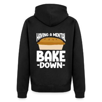 Baking Bakery Baker - Unisex Premium Bio Zip Hoodie - Schwarz - Hinten - Nico (187cm)