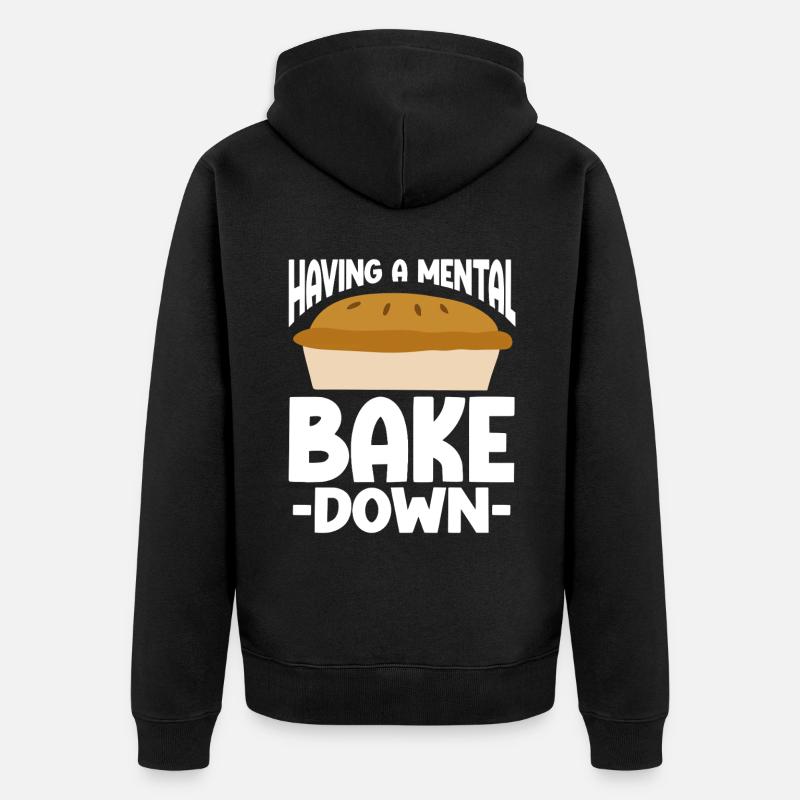 Baking Bakery Baker - Unisex Premium Bio Zip Hoodie - Schwarz