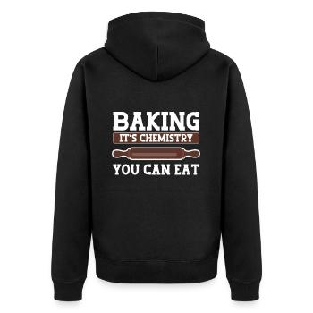 Baking Bakery Baker - Unisex Premium Bio Zip Hoodie - Schwarz - Hinten - Nico (187cm)