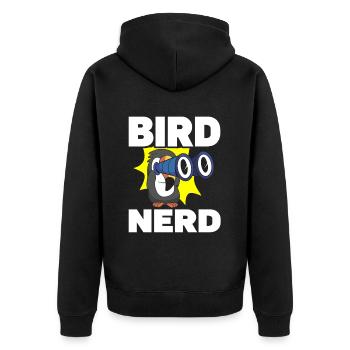 Bird Watching Cute Bird Lover - Unisex Premium Organic Zip Hoodie - black - Back - Nico (187cm)