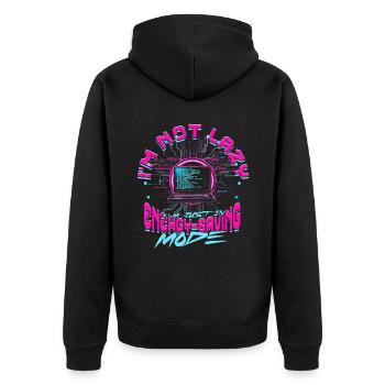 Theoretical Computer Scientist - Unisex Premium Organic Zip Hoodie - black - Back - Nico (187cm)