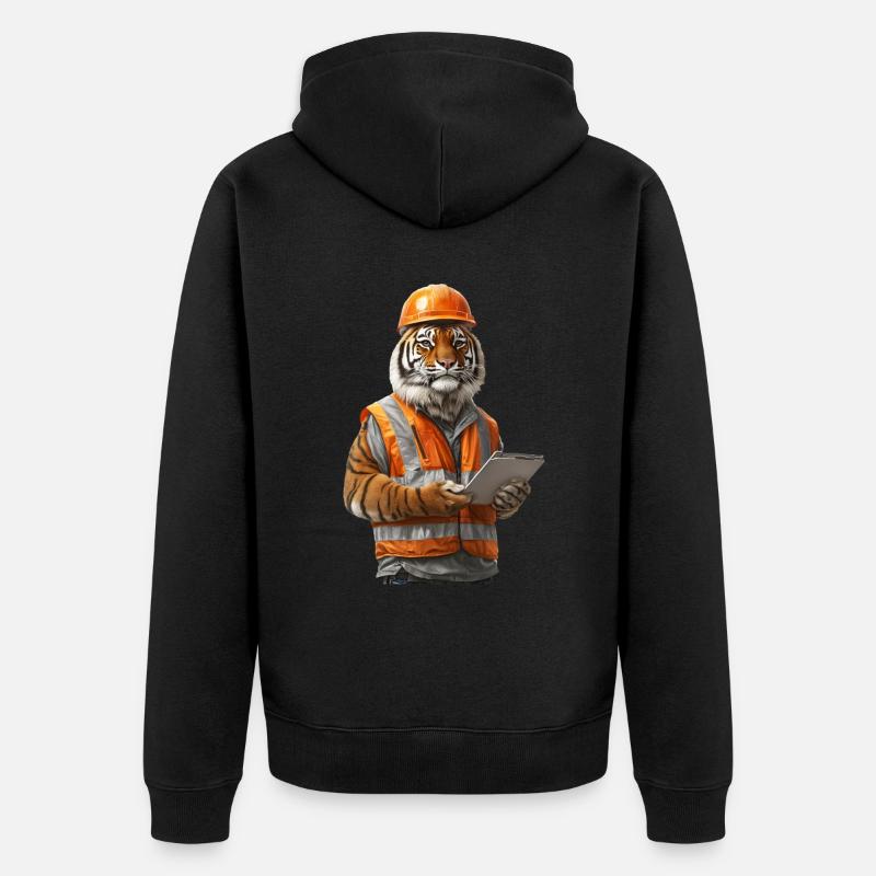 Tiger - Unisex Premium Bio Zip Hoodie - Schwarz