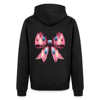Coquette Bogen Surfen Mütter Tag Surfboarder - Unisex Premium Bio Zip Hoodie - Schwarz - Hinten - Nico (187cm)