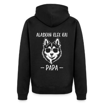 Alaskan Clover Kai Saying Alaskan Clover Kai Gift - Unisex Premium Organic Zip Hoodie - black - Back - Nico (187cm)