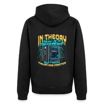 Theoretical Computer Scientist - Unisex Premium Organic Zip Hoodie - black - Back - Nico (187cm)