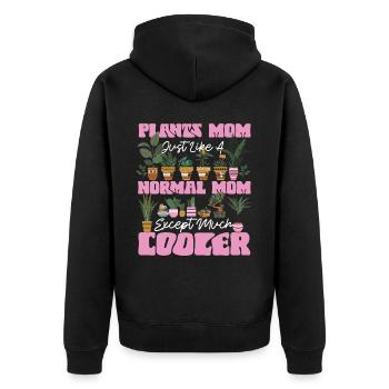 Plant Lover Gardening Mom Plant - Unisex Premium Bio Zip Hoodie - Schwarz - Hinten - Nico (187cm)
