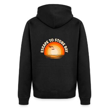 I'm fleeing to Store Bay - Unisex Premium Organic Zip Hoodie - black - Back - Nico (187cm)