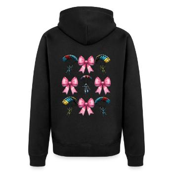 Coquette Bow Parachutisme - Veste à capuche bio Premium Unisexe - noir - Dos - Nico (187cm)