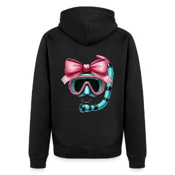Coquette Bow Schnorcheln Schnorchel Mütter Tag - Unisex Premium Bio Zip Hoodie - Schwarz - Hinten - Nico (187cm)