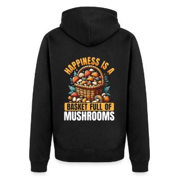 Cueilleurs de champignons Cueilleurs de champignons Cueilleurs de champignons Cueilleurs de champignons - Veste à capuche bio Premium Unisexe - noir - Dos - Nico (187cm)