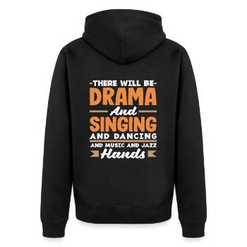 Amateur de musique Drame Musique Danse Jazz - Veste à capuche bio Premium Unisexe - noir - Dos - Nico (187cm)