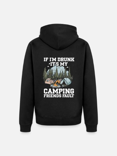 Camping Campfire Camper - Unisex Premium Bio Zip Hoodie - Schwarz