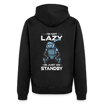 Ai Robotique Geek Tech Humour Robot - Veste à capuche bio Premium Unisexe - noir - Dos - Nico (187cm)