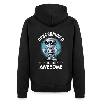 Ai Robotique Geek Tech Humour Robot - Veste à capuche bio Premium Unisexe - noir - Dos - Nico (187cm)
