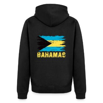Bahamas Île des Caraïbes Cadeau d’été de l’Atlantique - Veste à capuche bio Premium Unisexe - noir - Dos - Nico (187cm)