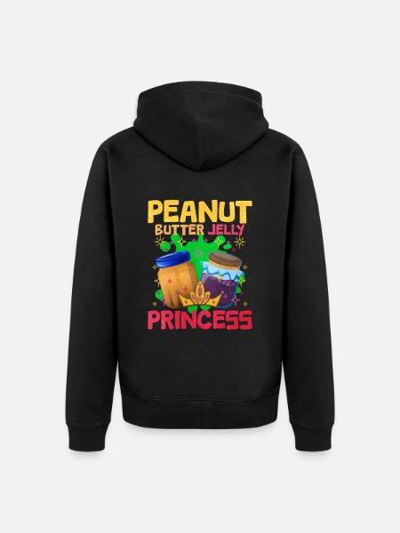 Gelee Erdnussbutter - Unisex Premium Bio Zip Hoodie - Schwarz