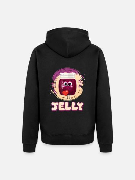 Erdnussbutter - Unisex Premium Bio Zip Hoodie - Schwarz