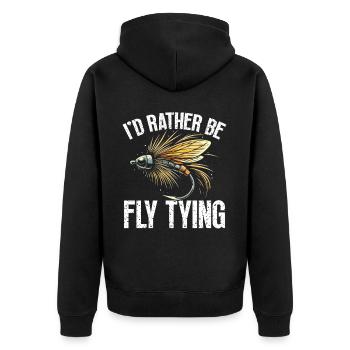 Fly Tying Fly Tying Fly Fishing Fly Fishing - Unisex Premium Organic Zip Hoodie - black - Back - Nico (187cm)
