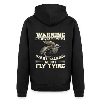 Fly Tying Fly Tying Fly Fishing Fly Fishing - Unisex Premium Organic Zip Hoodie - black - Back - Nico (187cm)