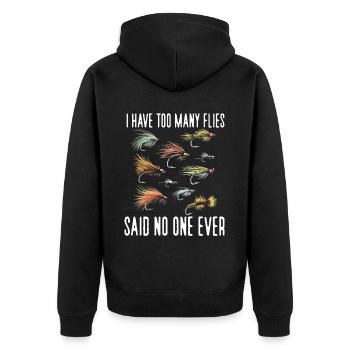 Fly Tying Fly Tying Fly Fishing Fly Fishing - Unisex Premium Organic Zip Hoodie - black - Back - Nico (187cm)