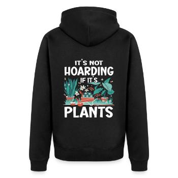 Gardening Horticulture Gardener - Unisex Premium Bio Zip Hoodie - Schwarz - Hinten - Nico (187cm)