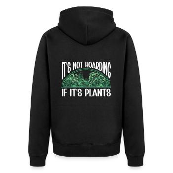 Gardening Horticulture Gardener - Unisex Premium Bio Zip Hoodie - Schwarz - Hinten - Nico (187cm)