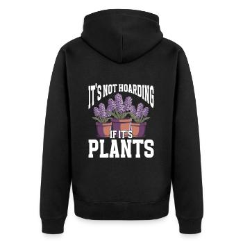 Gardening Horticulture Gardener - Unisex Premium Bio Zip Hoodie - Schwarz - Hinten - Nico (187cm)