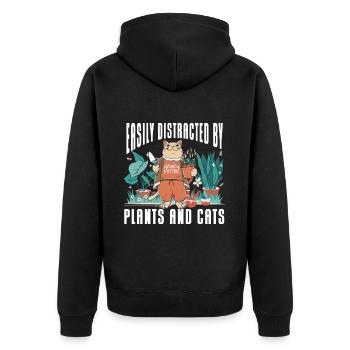 Gardening Horticulture Gardener - Unisex Premium Bio Zip Hoodie - Schwarz - Hinten - Nico (187cm)