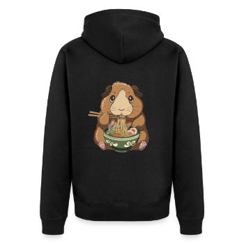 Délice Ramen Cochon d’Inde - Parfait pour - Veste à capuche bio Premium Unisexe - noir - Dos - Nico (187cm)