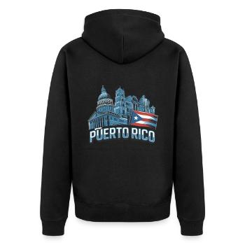 Puerto Rico Buildings Caribbean Architecture San Juan - Unisex Premium Organic Zip Hoodie - black - Back - Nico (187cm)