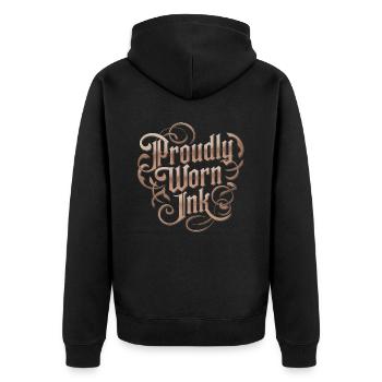 Tattoo Studio Tattoo Artist Tattoo Ideen - Unisex Premium Bio Zip Hoodie - Schwarz - Hinten - Nico (187cm)