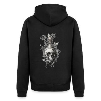 Tattoo Studio Tattoo Artist Tattoo Ideen - Unisex Premium Bio Zip Hoodie - Schwarz - Hinten - Nico (187cm)