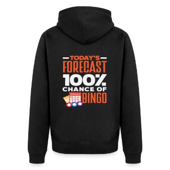 Prédiction de bingo 100 % de chance Bingo - Veste à capuche bio Premium Unisexe - noir - Dos - Nico (187cm)