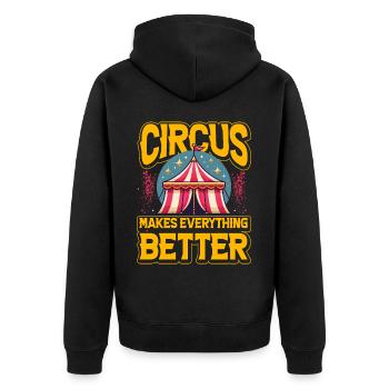 Le cirque rend tout meilleur - Veste à capuche bio Premium Unisexe - noir - Dos - Nico (187cm)