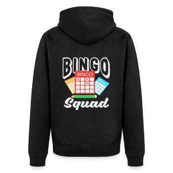 Bingo Joueur Équipe Style d’équipe - Veste à capuche bio Premium Unisexe - noir - Dos - Nico (187cm)